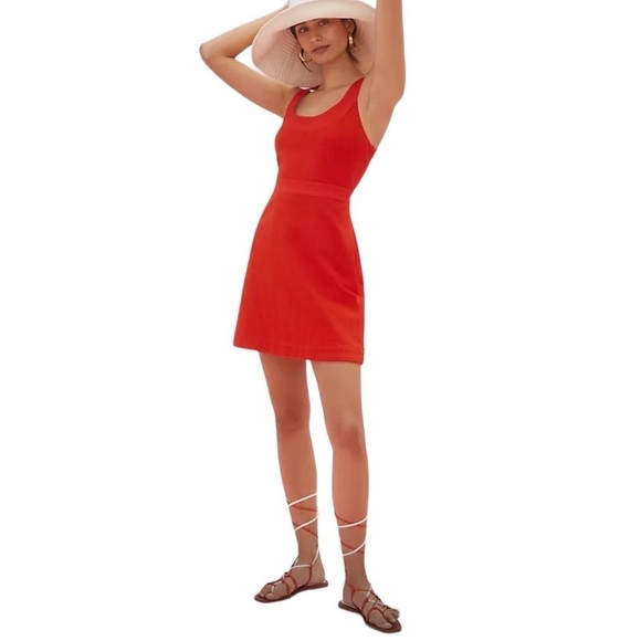 NWT Anthropologie Red Maeve Sleeveless Scoop-neck Mini Dress - Picture 3 of 14